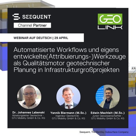 Dr.-Ing. Johannes Labenski, Edwin Machleit und Yannik Biermann als BIM-Experten und Spezialisten für digitale Baugrundmodelle